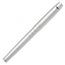 Ручка перьевая Parker, IM Premium F222, Shiny Chrome, перо: Fblue, серебрянная