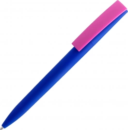 Ручка пластиковая шариковая Solke Zeta Soft Blue Mix, синяя с розовым