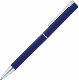 Ручка металическая шариковая Vivapens Argon Soft с софт-тач, синяя