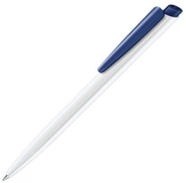 Шариковая ручка Senator Dart Basic Polished, белая с тёмно-синим