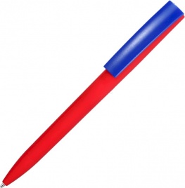 Ручка пластиковая шариковая Solke Zeta Soft Blue Mix, красная с синим