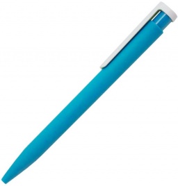 Ручка пластиковая шариковая Stanley Soft, голубая с белым