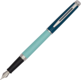 Перьевая ручка  Waterman Hemisphere Colour Blocking (2190122) Green CT; сталь нержавеющая/позолота F; подарочная коробка
