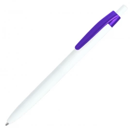 Шариковая ручка Vivapens Darom, белая с фиолетовым