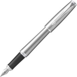 Ручка перьевая Parker Urban Core F200 (1931605) Metro Metallic CT M сталь нержавеющая подар.кор.