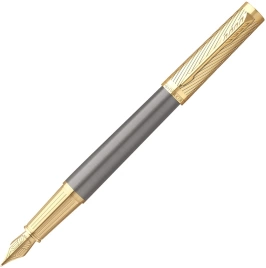 Перьевая ручка Parker Ingenuity Pioneers F571 (2200949) Arrow Grey GT; F подарочная коробка
