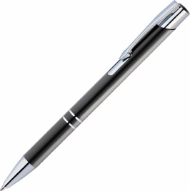 Ручка металлическая шариковая Vivapens KOSKO PREMIUM, чёрная серебристым