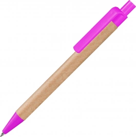 Ручка картонная шариковая Vivapens Viva New, натуральная с розовым