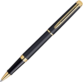 Роллер ручка Waterman Hemisphere (S0920750) Matte Black GT; F черные чернила; подарочная коробка