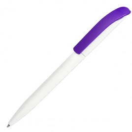 Ручка пластиковая шариковая SOLKE Vivaldi, белая с фиолетовым