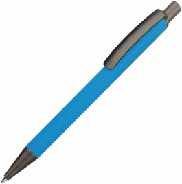 Ручка металлическая шариковая Vivapens KIVI SOFT, голубая