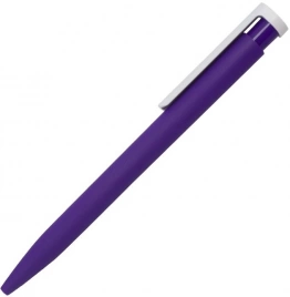 Ручка пластиковая шариковая Stanley Soft, фиолетовая с белым