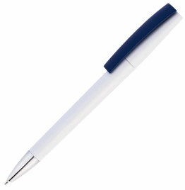 Ручка пластиковая шариковая Vivapens ZETA, белая с тёмно-синим