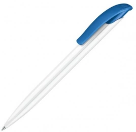 Шариковая ручка Senator Challenger Basic Polished, белая с голубым