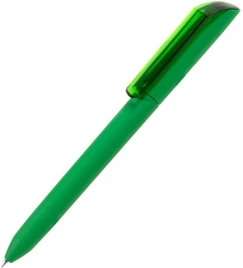 Шариковая ручка MAXEMA FLOW PURE, зеленая с прозрачным