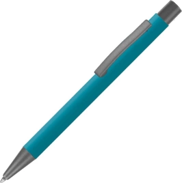 Ручка металлическая шариковая Vivapens MAX SOFT TITAN, бирюзовая