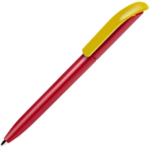 Ручка пластиковая шариковая SOLKE Vivaldi Color, красная с жёлтым фото 1