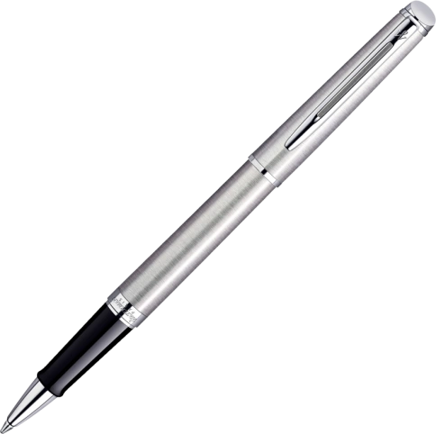 Роллер ручка Waterman Hemisphere (S0920450) Steel CT; F черные чернила; подарочная коробка фото 1