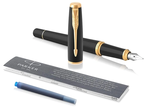 Ручка перьевая Parker Urban Core F309 (1931593) Muted Black GT F перо сталь нержавеющая подар.кор. фото 13