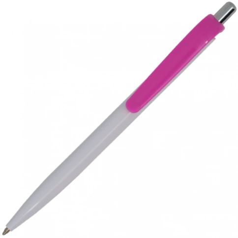 Ручка пластиковая шариковая Z-PEN Efes, белая с розовым фото 2