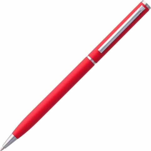 Ручка металлическая шариковая Vivapens Hilton, красная с серебристым фото 3