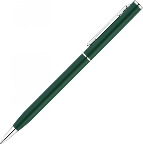 Ручка металлическая шариковая Vivapens Hilton, зеленая с серебристым фото 2