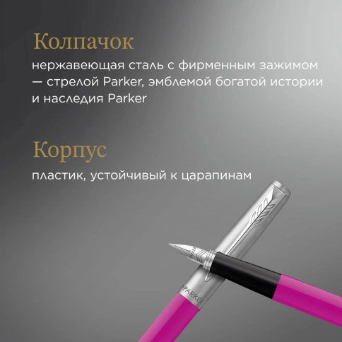 Перьевая ручка Parker Jotter Originals F60 (2096860) Magenta M сталь нержавеющая блистер фото 9