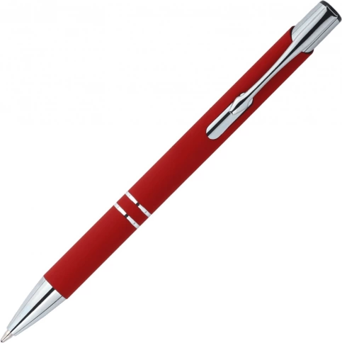 Ручка металлическая шариковая Vivapens KOSKO SOFT, красная фото 3
