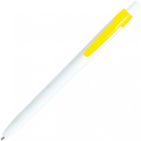 Шариковая ручка Vivapens Darom, белая с жёлтым фото 2