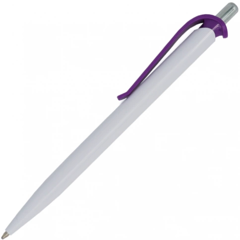 Ручка пластиковая шариковая Z-PEN Efes, белая с фиолетовым фото 1