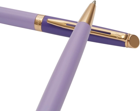 Шариковая ручка Waterman Hemisphere Colour Blocking (2179923) Purple GT; M синие чернила; подарочная коробка фото 4