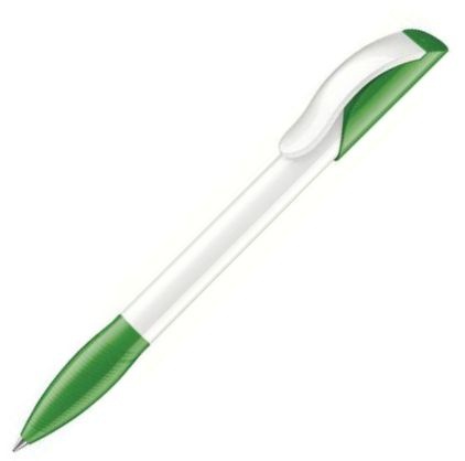 Шариковая ручка Senator Hattrix Polished Basic, белая с зелёным фото 1