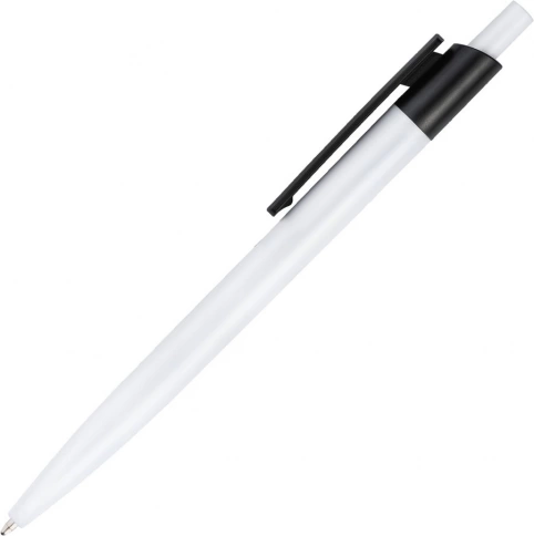 Ручка пластиковая шариковая Vivapens HIT, белая с чёрным фото 2