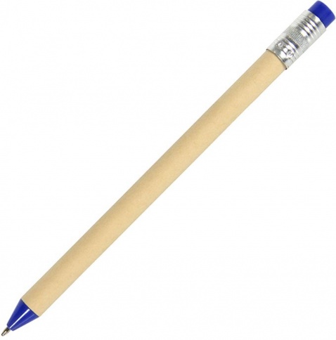 Ручка картонная шариковая Neopen N12, бежевая с синим фото 1