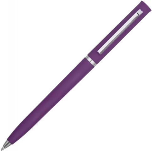 Ручка пластиковая шариковая Vivapens EUROPA SOFT, фиолетовая фото 3