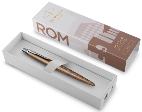 Шариковая ручка Parker Jotter Global Icons SE Rome K179 (2198197); бронзовая в подар.кор. фото 2