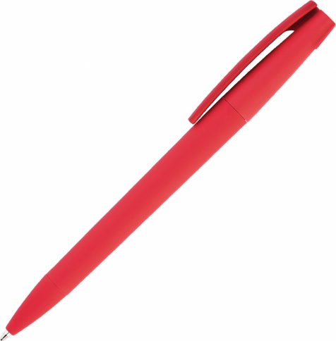 Ручка пластиковая шариковая Vivapens ZETA SOFT, красная фото 2