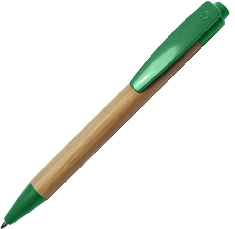 Ручка бамбуковая шариковая Neopen N17, зелёная фото 1