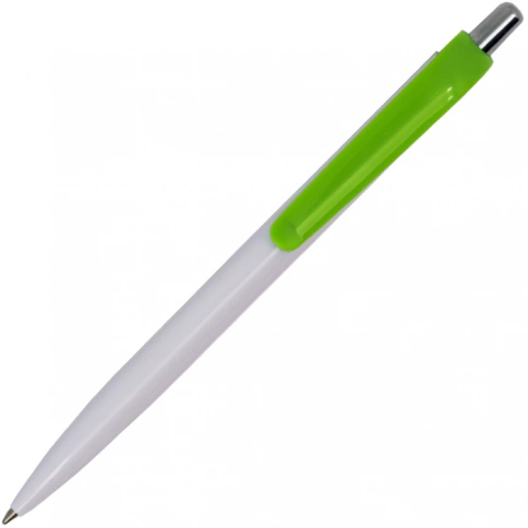 Ручка пластиковая шариковая Z-PEN Efes, белая с салатовым фото 2