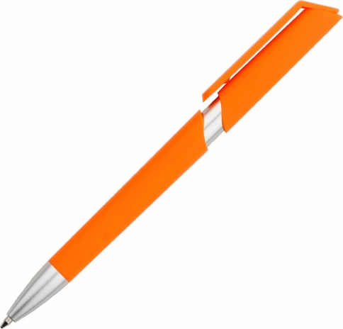 Ручка пластиковая шариковая Vivapens ZOOM SOFT, оранжевая фото 2
