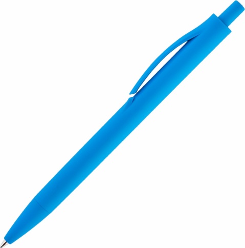 Ручка пластиковая шариковая Vivapens IGLA SOFT, голубая фото 2