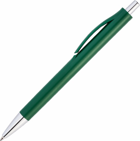Ручка пластиковая шариковая Vivapens IGLA CHROME, зелёная фото 2