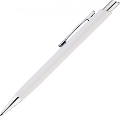 Ручка металлическая шариковая Vivapens ELFARO SOFT, белая с серебристым фото 2