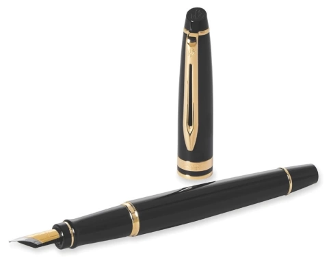 Перьевая ручка Waterman Expert 3 (S0951640) Black Laque GT; F сталь;  подарочная коробка фото 3