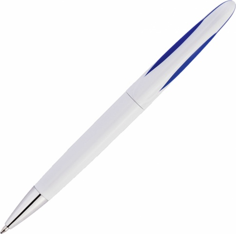 Ручка пластиковая шариковая Vivapens OKO, белая с синим фото 2