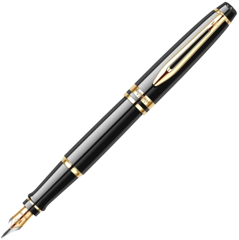 Перьевая ручка Waterman Expert 3 (S0951640) Black Laque GT; F сталь;  подарочная коробка фото 1