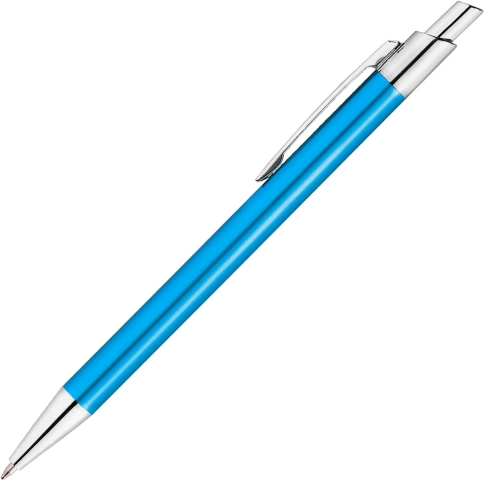 Ручка металлическая шариковая Vivapens Tikko New, голубая фото 2
