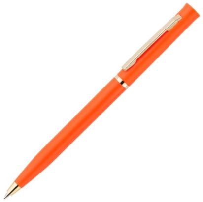 Ручка пластиковая шариковая Vivapens EUROPA GOLD, оранжевая фото 1