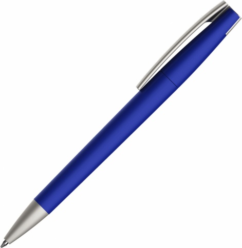 Ручка пластиковая шариковая Vivapens ZETA COLOR, синяя с серебристым фото 1