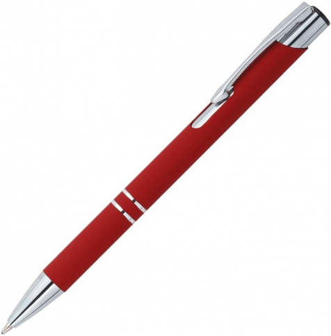 Ручка металлическая шариковая Vivapens KOSKO SOFT, красная фото 1